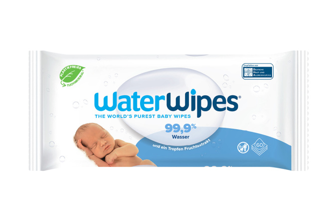 WaterWipes Baby Feuchttücher Empfindliche Haut 4 x 60 Feuchttücher 99,9% gereinigtes Wasser 240 Feuchttücher 
