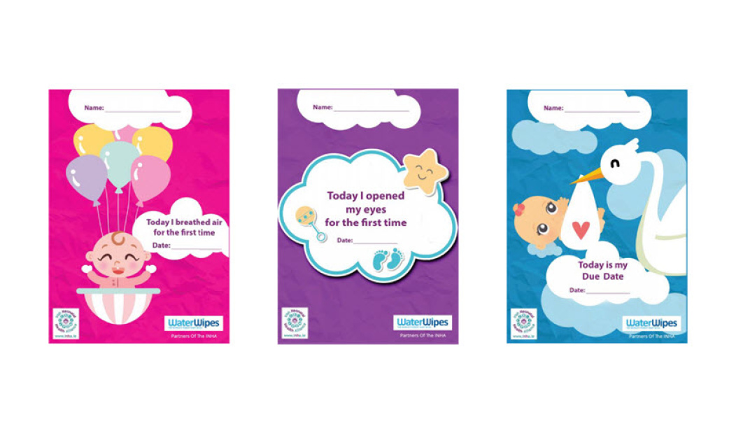 Bliss and WaterWipes neonatal baby milestone cards