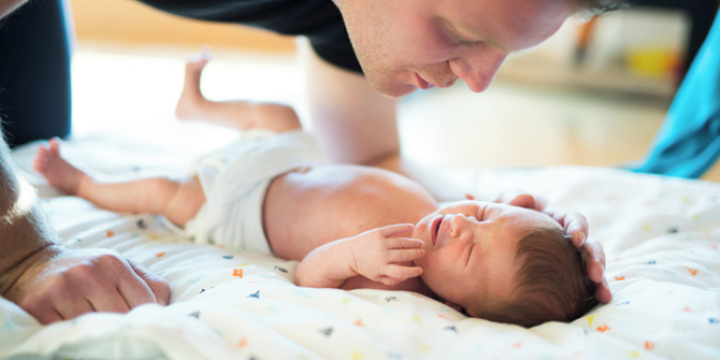 Father with baby