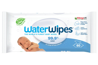 WaterWipes 60 pack; the world's purest biodegradable baby wipes