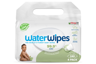 WaterWipes Biodegradable Textured Clean Baby Wipes (240 Total Wipes)