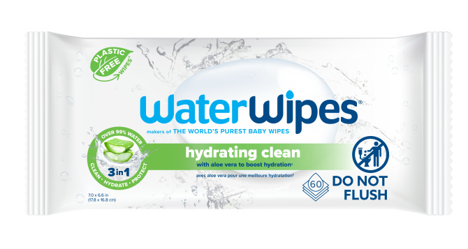 WaterWipes Hydrating Clean wipes