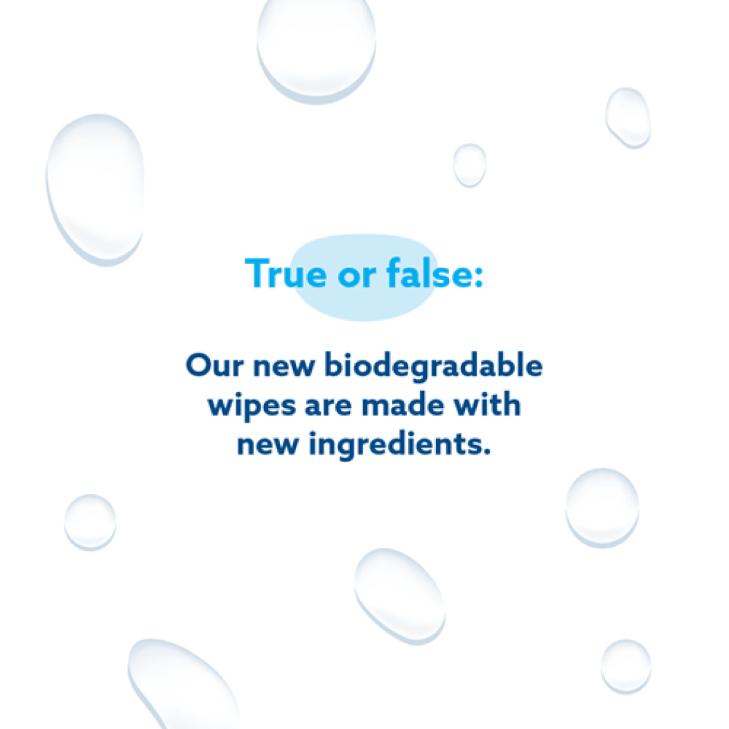 our new biodegradable wipes are made with new ingredients