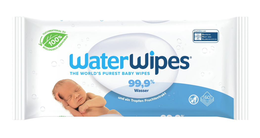 WaterWipes Baby- Feuchttücher sind jetzt zu 100 % biologisch abbaubar