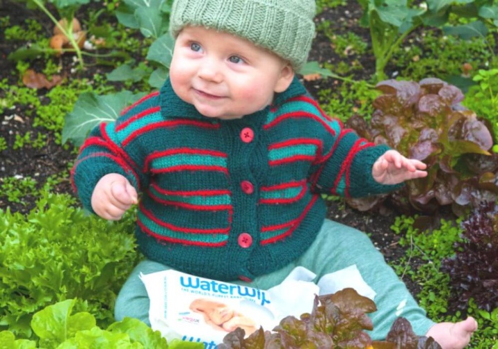 baby outdoors in garden